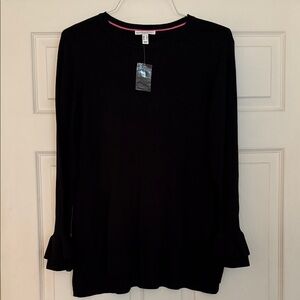 Isaac Mizrahi Elegant Black Women's Sweater Top